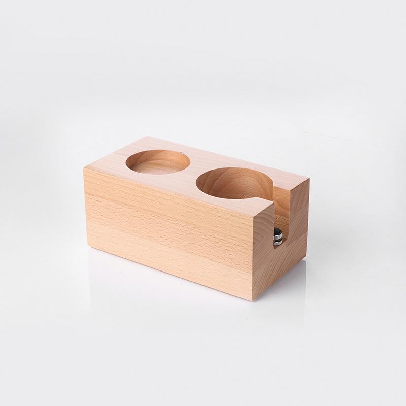 Espresso Machine Walnut Handle Tamping Base & Powder Distributor