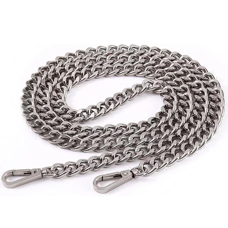 

120cm Metal Aluminum Bag Chain Replacement Parts Accessories for Hand-Women Shoulder Handbag DIY Handmade Detachable Straps срібний