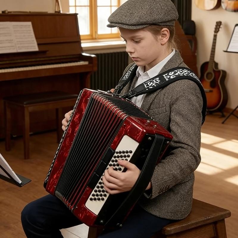 Adjustable Double Shoulder Straps Universals Accordion Strap Wear Resistant Musical Instrument Accessory
