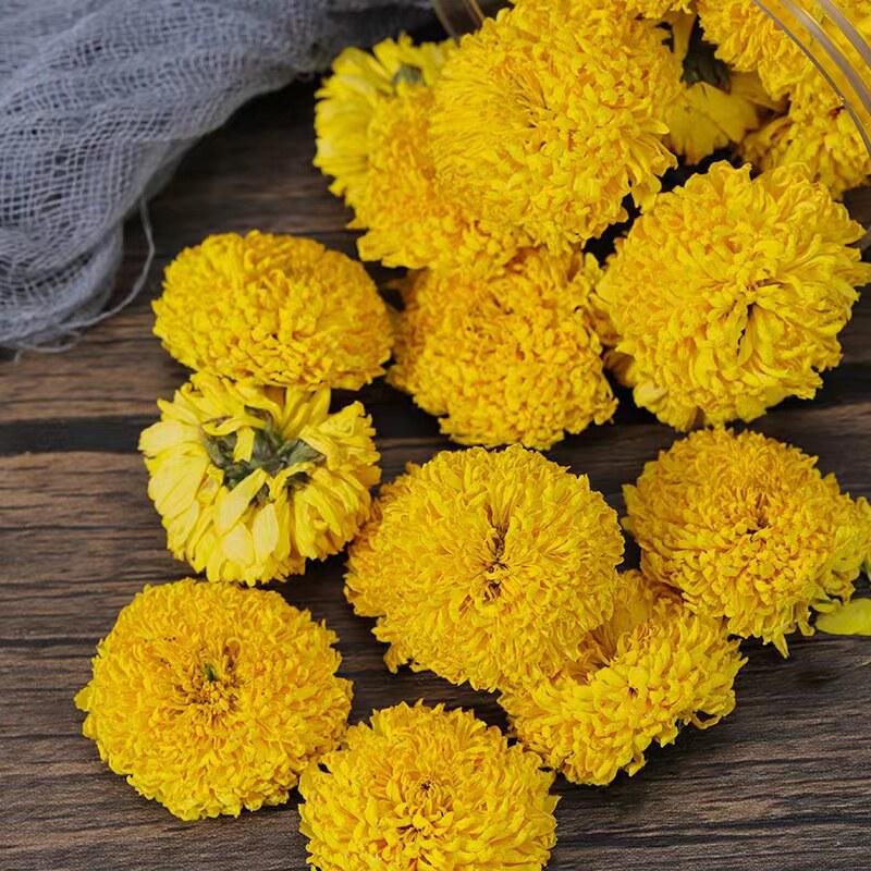 Настоящий Хуэйчжоуский высокогорный желтый хризантемовый чай - Один цветок на чашку, Хризантема-дань Хуаншань Huizhou Royal Chrysanthemum 100g Bag