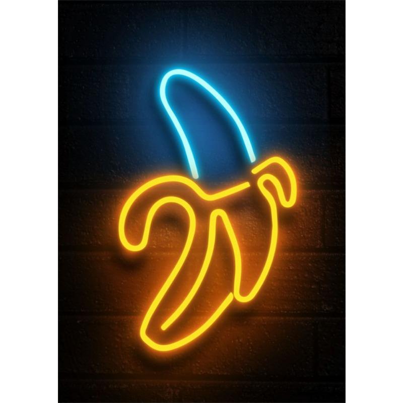 Cool Neon Signs Money Symbol Fruits Flamingo Canvas Posters Prints Pictures Wall Art Canvas Painting for Shop Home Decoration
