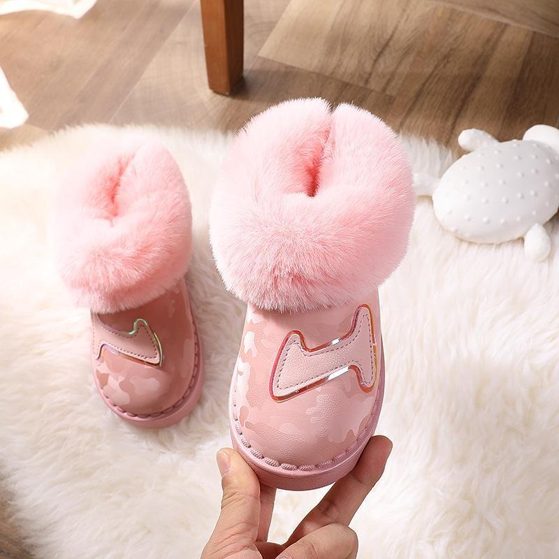 Winter Warm Cotton Shoes for Boys and Girls, Snow Boots for Girls
