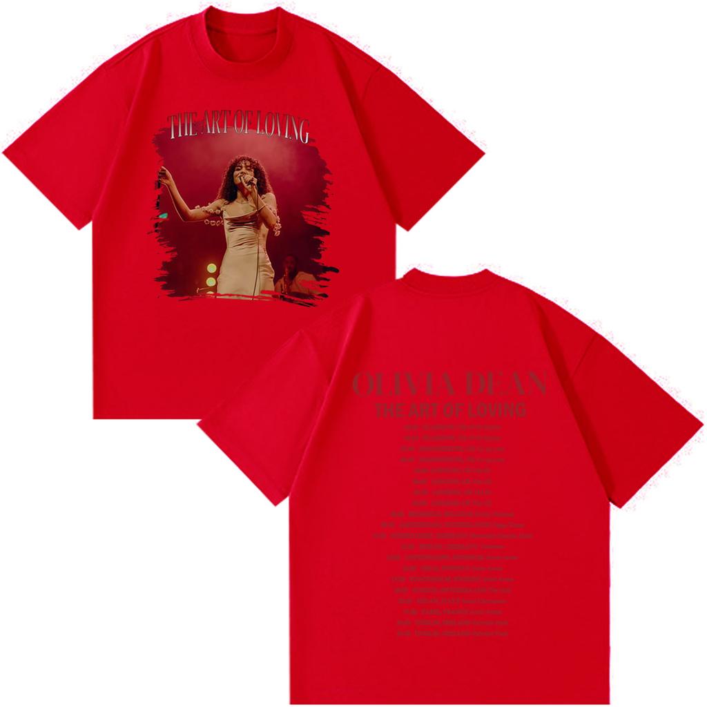 Olivia Dean Art Of Loving Tour 2026 Graphic T Shirt Unisex Unisex Fashion T Shirt Summer Loose Casual Cotton High Quality Tshirts