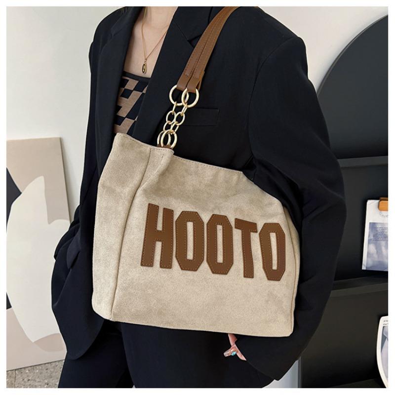 College Students In Class Shoulder Canvas Bag Large Bag Women's Large Capacity New Spring Commuter Tote Large Bag Women's Bag