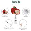 Thanksgiving Badge Holder Sturdy Retractable Id Badge Holder Cute Embroidered Badge Reel Cute For School Doctor Essential Worker