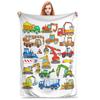 Excavator Design For Kids Blankets Soft Warm Flannel Throw Blanket Plush for Bed Living Room Picnic Travel Home Sofa