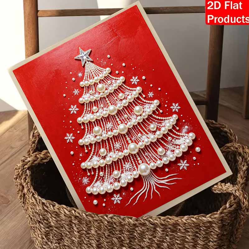 Christmas Pearl Painting Kit Handmade DIY Snowflake Christmas Tree Home Decoration Painting