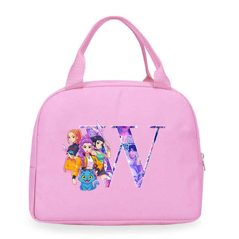Kinderen Meisjes Kpop Rumi Zoey Mira Derpy Sajaboys Bedrukt Student Waterdicht Maaltijd Lunchbox Tas Casual Handtas