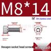 304 Stainless Steel Hex Socket Head Cap Screws, Cylindrical Head, DIN912.