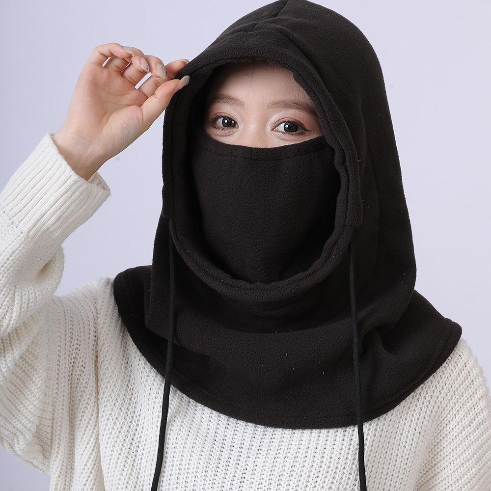 Men and Women Outdoor Cycling Masks for Neck Protection and Cold Protection Integrated with Velvet Face Protection Ski Pullover Hat