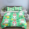 Easter Bunny and Egg Pattern Exquisite Three-piece Bedding Set Gift for Kids and Adults