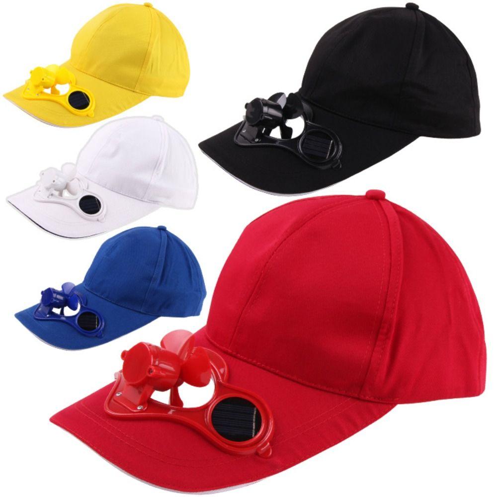 Sun Protection Summer Fan Sunhat Breathable Baseball Cap Solar Fan Cap  Adult Summer