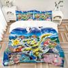 Epic Pokemon Adventure Print 3Pcs Bedding Set,Duvet Cover with 2 Bedro,Pillowcase Home Birthday Gift