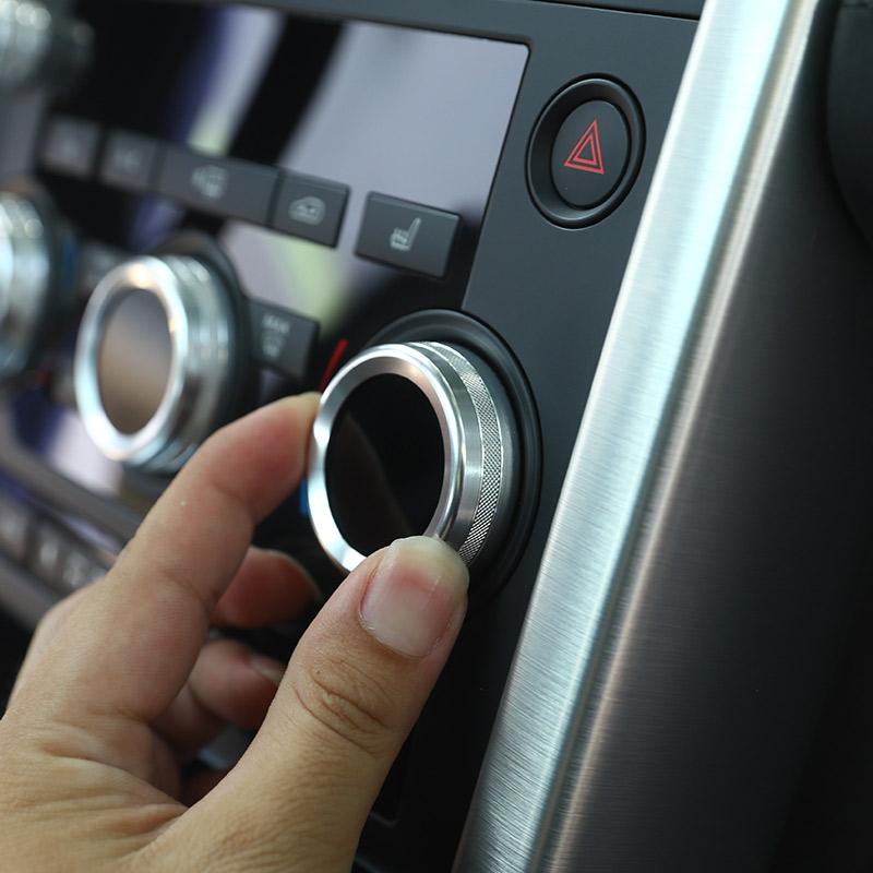 For Land Rover Discovery Sport 2015-18 Car-Styling Aluminum Alloy Car Air Conditioning Knobs Audio Circle Trim Car