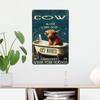 Vintage Highland Cow Metal Sign Farmhouse Wall Decor Kitchen Bar Garage