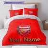 Arsenal F Custom Name Pattern Bedding,Quilt Set Quilt Cover Pillowcase Home Birthday Gift(1 * Duvet Cover + 2 * Pillowcase, Without Core)