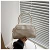 Retro-Texture Bowling Bag: Casual Commute & Niche Design with a Simple, Textured Pillow-Style Shoulder Bag