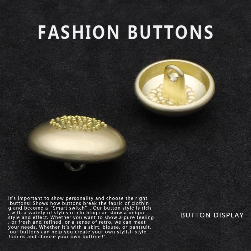 10 Stück Metallknöpfe Hochwertig Exquisit Gold Pullover Strickjacke Trenchcoat Kaschmir Mantel Runde Kleidungsknöpfe