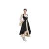 European Medieval Stage Gown With Spliced Polyester And Spandex Fabric For Theatrical Events