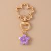 Fashion Colorful Flower Keychain for Car Key Women Men Handbag Pendant Key Rings Accessories DIY Jewelry Gifts