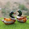 Collectible Art Glass Miniature Glass Duck Figure Animal Miniature Figurines Table Ornaments Handmade Duck Statue