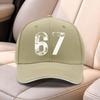 67 Number Print Sandwich Baseball Cap Adjustable Duckbill Cap For Men Women