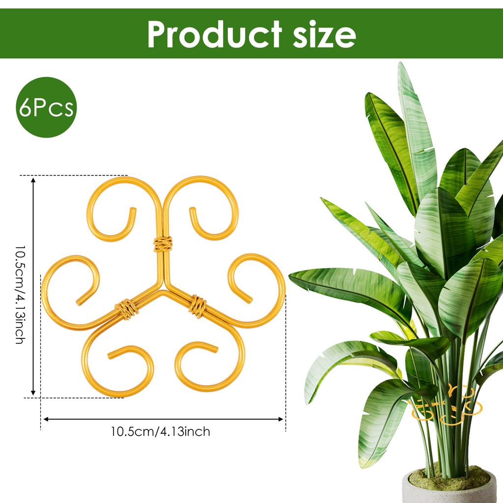 5/6Pcs Plant Stem Support Metal Stem Grapple Holder Reusable Secured Plant Clips For Climbing Plants To Grow Upright Healthier
