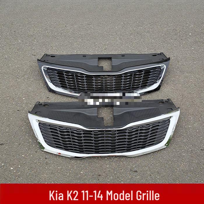 Compatible Kia K2 Grille, Headlights, Taillights, and Fog Lights for 2011-2014 Models