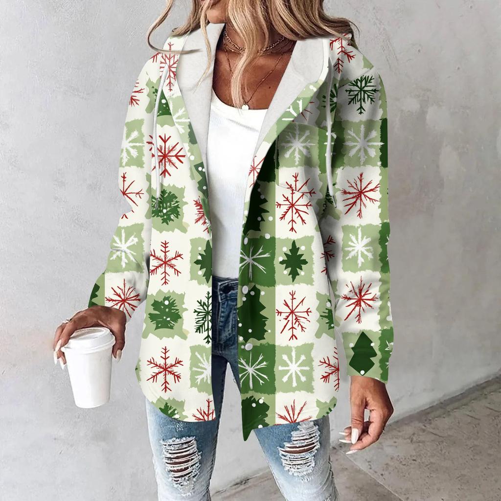 Damenmantel Lässige und modische Verbundjacke mit dicker und warmer Bedruckung