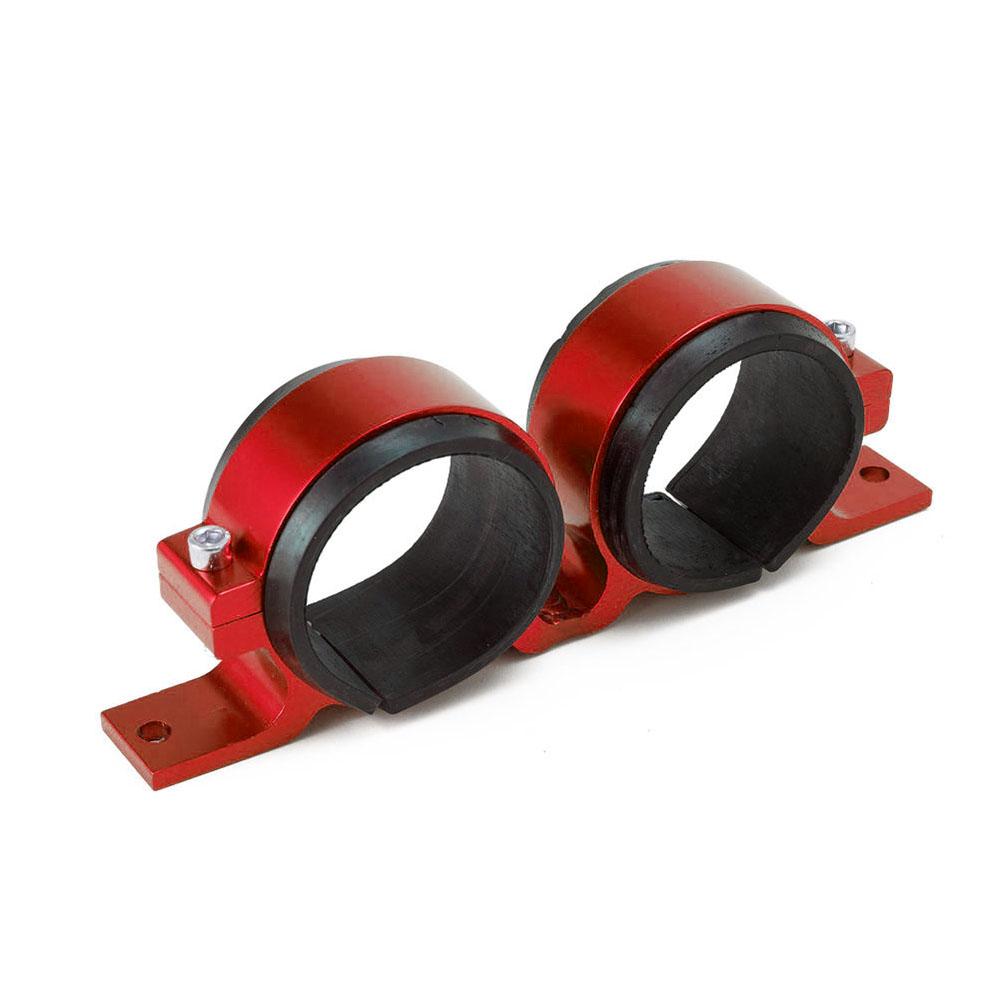 Aluminum Car Dual Twin Fuel Pump Mount Bracket 60MM & Fuel Filter Clamp Mounting Bracket Holder 60mm Cradle For Car Modified