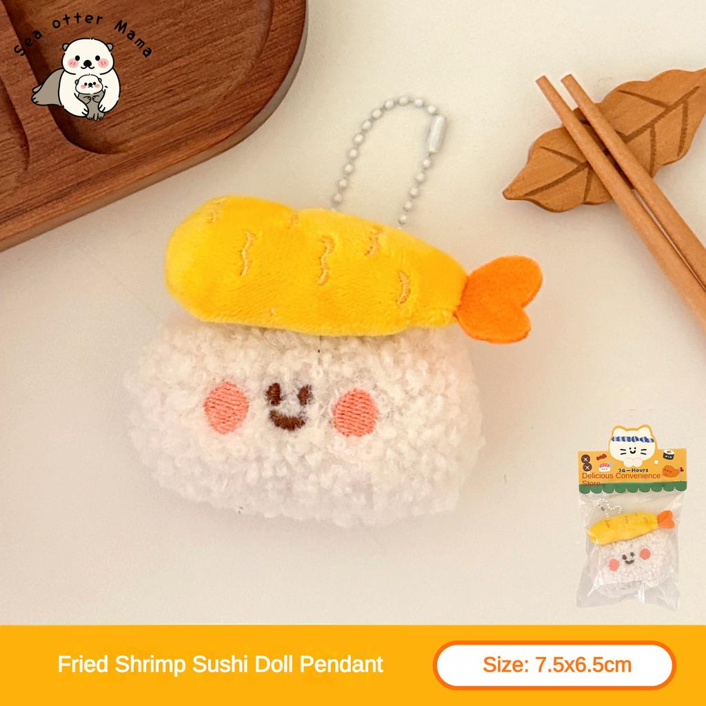 1/6/12 Pcs Cute Food Doll Pendant Plush Sushi Food Play Pendant Backpack Keychain Pendant