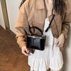 Yogodlns  Korean Fashion Square Box Handbag Women's Mini Crossbody Bag Simple Urban Style PU Material Small Square Bag
