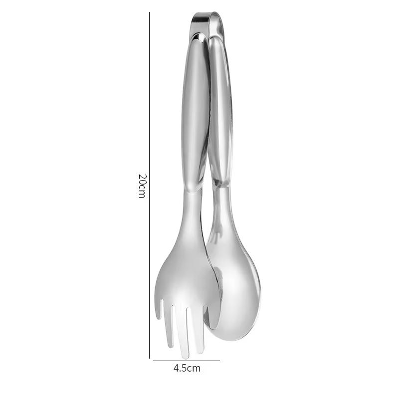 Non-Slip Stainless Steel Food Tongs Meat Salad Bread Serving Tongs BBQ Meat Bread Clip Kitchen Accessories Cooking Utensils
