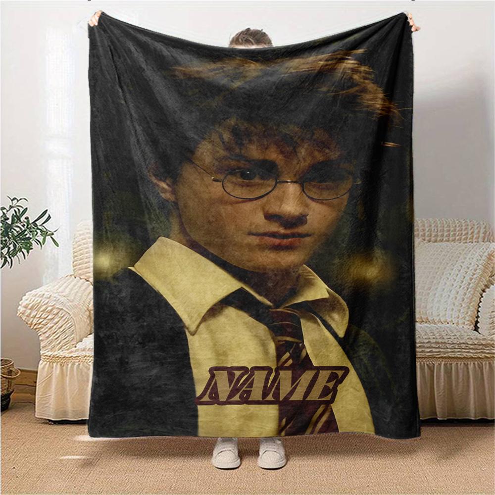 Custom Name "Harry Potter's Magical Adventure" blanket for Couch & Bed, Plush Cozy Fuzzy Blanket Super Soft & Warm Blankets for Fall and Winter. 09081