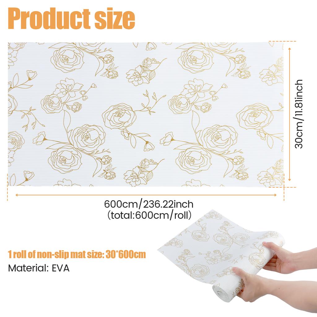 Drawer Liners Shelf Mats Waterproof EVA Cabinets Cover Fridge Pad Non Slip Kitchen Table Non-Adhesive Drawer Liner