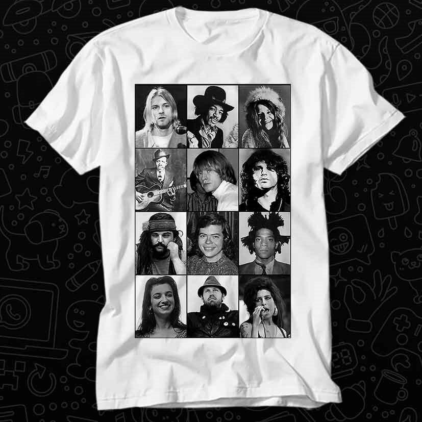 

Celebrities That Died Age 27 Club Rock Stars Famous Music T Shirt 545 S