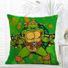 NNinja Movie TTurtles Cushion Cover Daily Washable Linen Pillowcase Soft  for Sofa Bed Home Room Decor