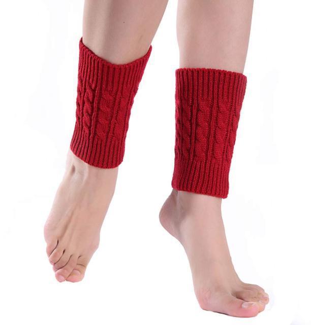  Short Knitting Socks Leg Warmers Boot Cover 