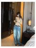 Women's Retro Henley Collar Knit Top - Autumn/Winter 2025, Waist-Cinching, Figure-Flattering, Solid Color.