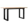 Coffee Table with O Shaped Frame 100 x 50 x 45.5 cm Solid Pine Wood Steel