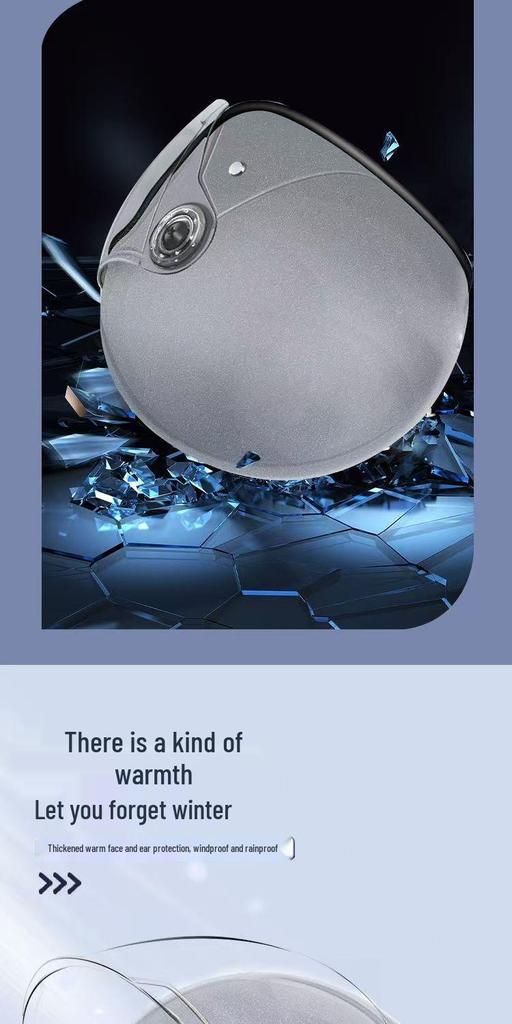 All-Season GB Certified Electric Bicycle Helmet: Half Helmet for Motorcycle Safety with Winter Protection for Men and Women