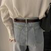 INS Fashion Women's Belt Fashion Black Belt Retro Needle Buckle Jeans Belt Casual Strap Long Skirt Belt
