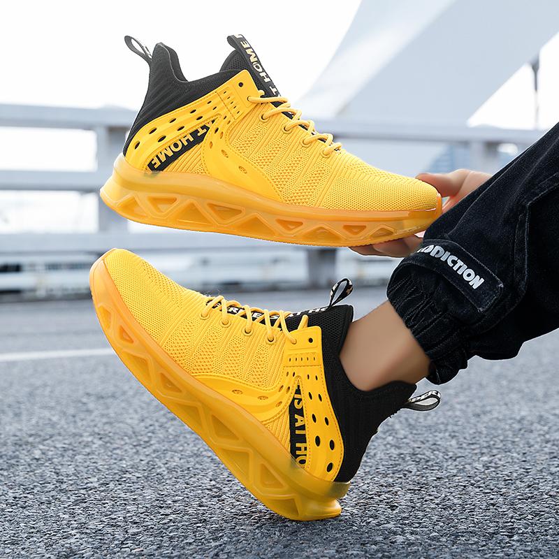 Male Casual Men Shoes Trainer Race Breathable Shoes Fashion Daily Versatile Anti Slip and Wear-resistant Outdoor Running Shoes