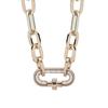 Wind Thick Chain Lock Buckle Women's Light Luxury Necklace High-end Pendant Necklace
