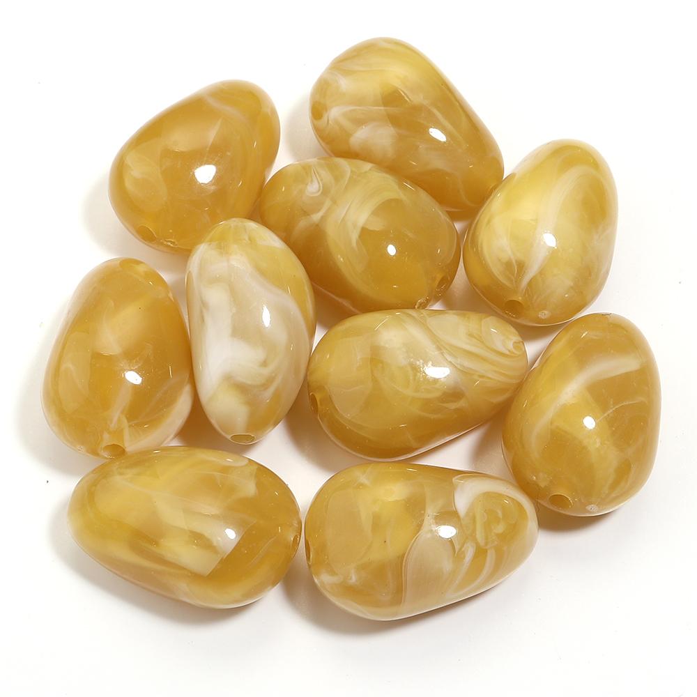 10pcs 29x20mm Irregular Acrylic Beads Colorful Oval Cloud Beads Loose Beads For DIY Jewelry Making Bracelet Necklace Accessories