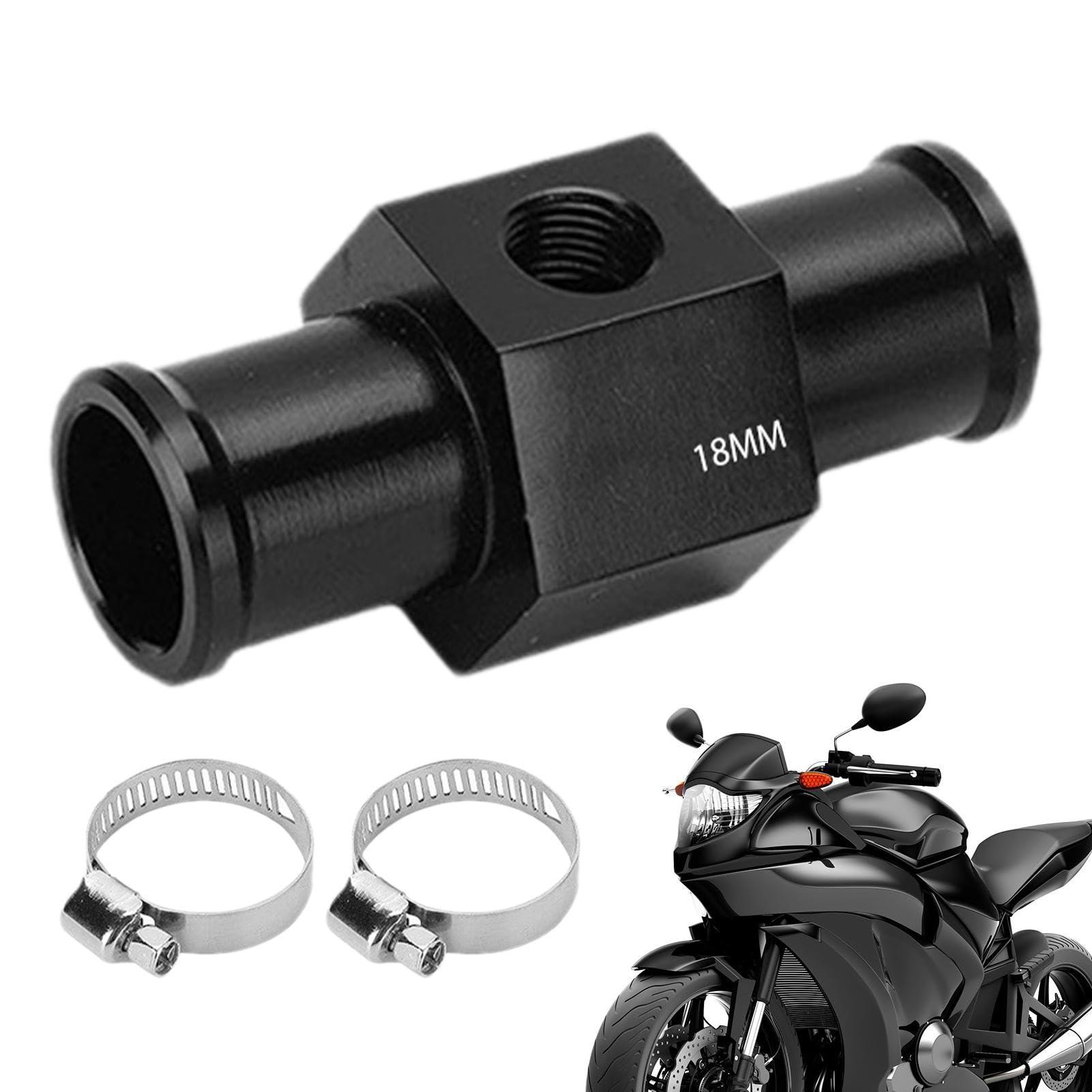 

Radiator Sensor Adapter Mounting Hose, Temperature Meter Joint Pipe - Motorcycle Modified 18mm чёрный