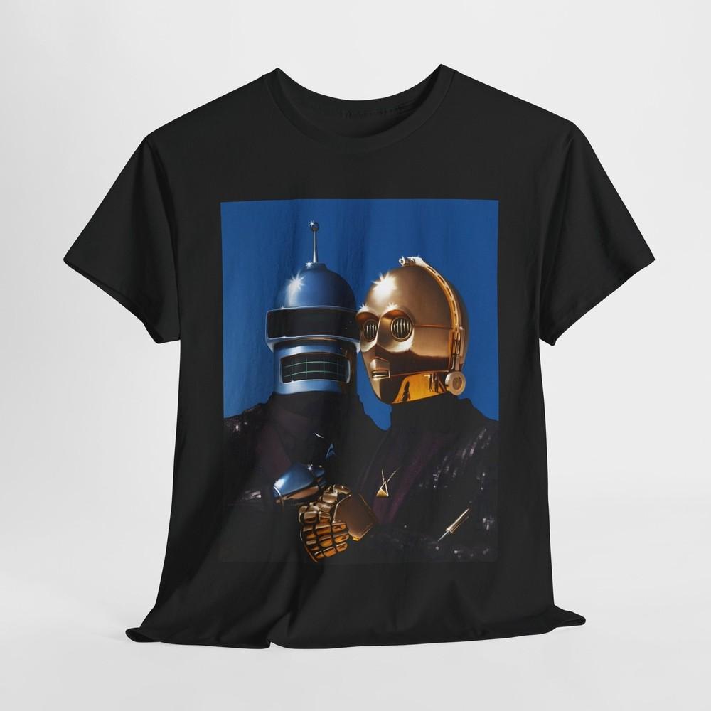 T-shirt Crossover Geek de Science-Fiction Bender Futurama et c3po Star Wars T-shirt Nerd