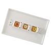 Multipurpose 3RCA Wall Plate 1080P 3RCA AV Media Wall Outlet Plates  Subwoofer Audio Port