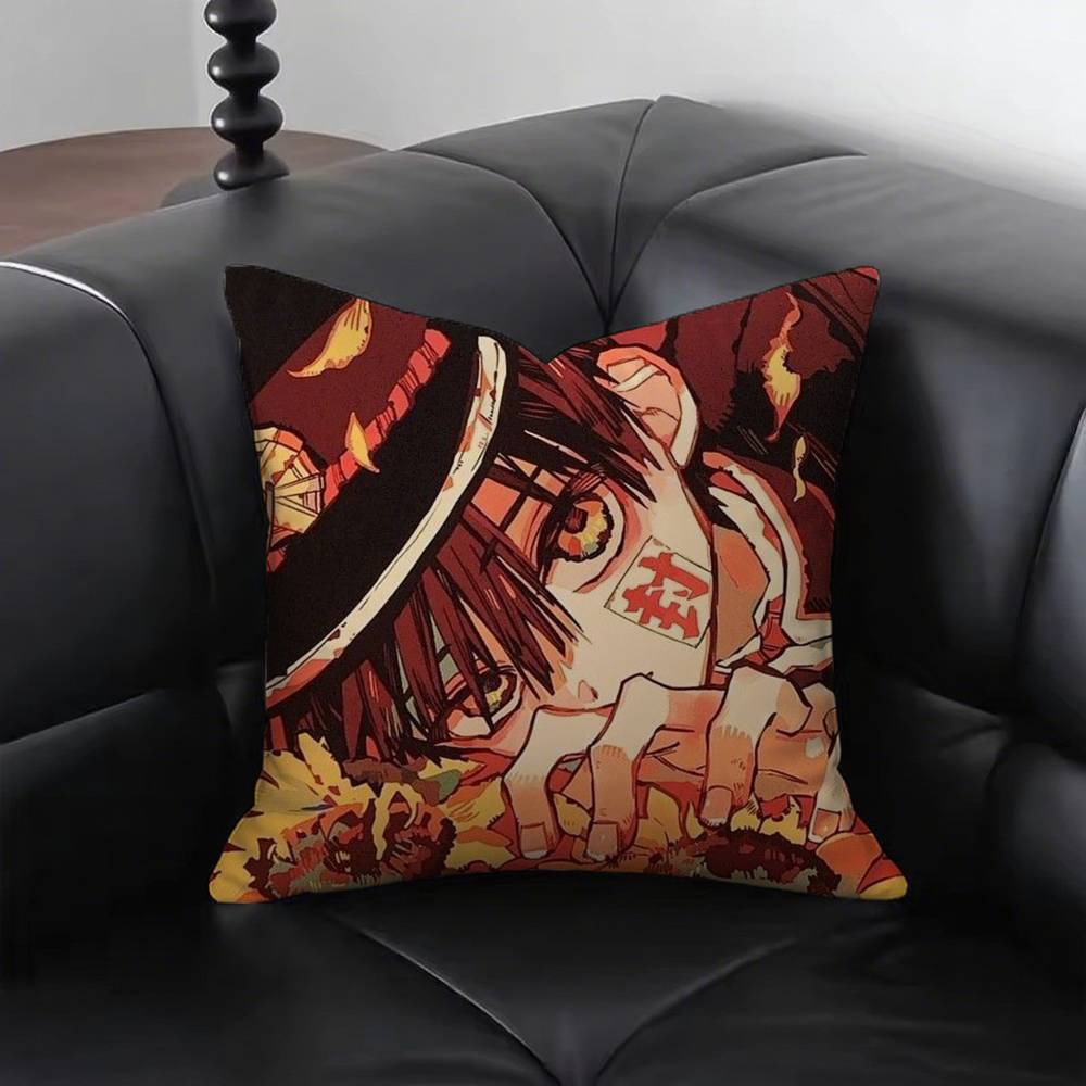Cute Toilet-Bound Hanako Kun Pillow Case Square Bedroom Sofa Leisure Comfort Cushion Car Living Room Home Decoration
