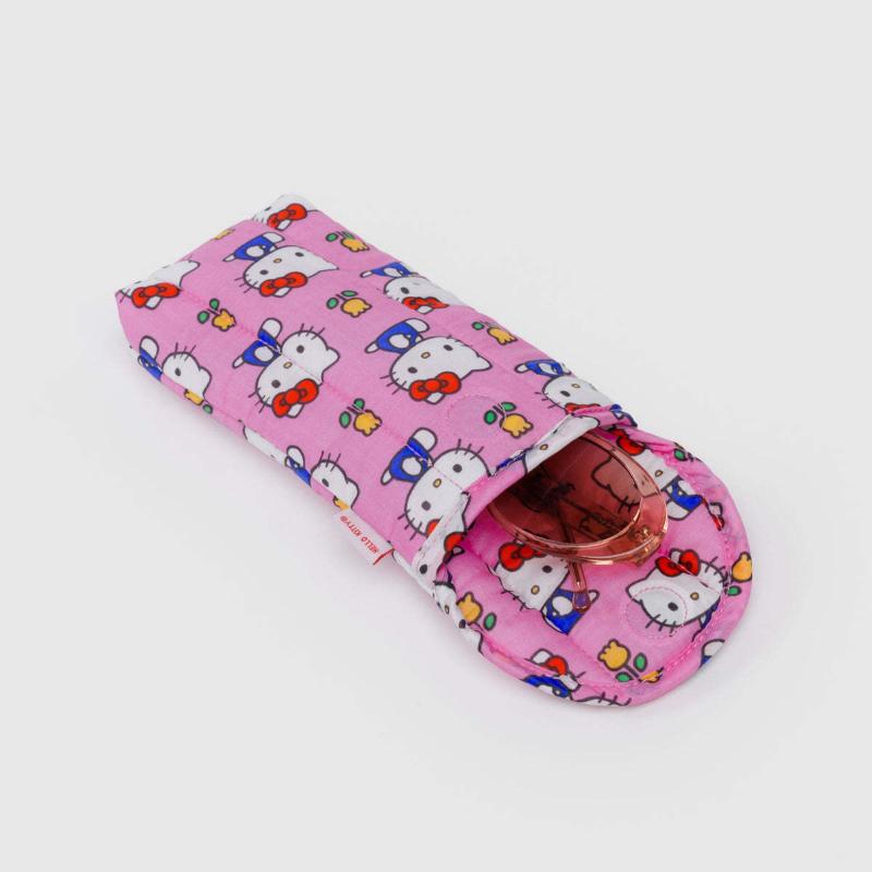 Kawaii Hello Kitty Glasses Storage Bag Clip Inner Liner Magnetic Buckle Sunglasses Portable Protective Case Gift Toy For Girl